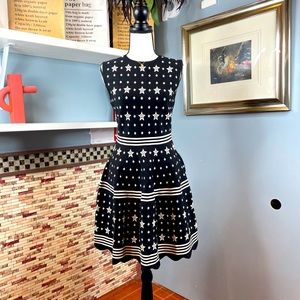 Ted Baker Knitted star Jacquard midi Dress